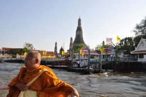 Wat Arun and monk